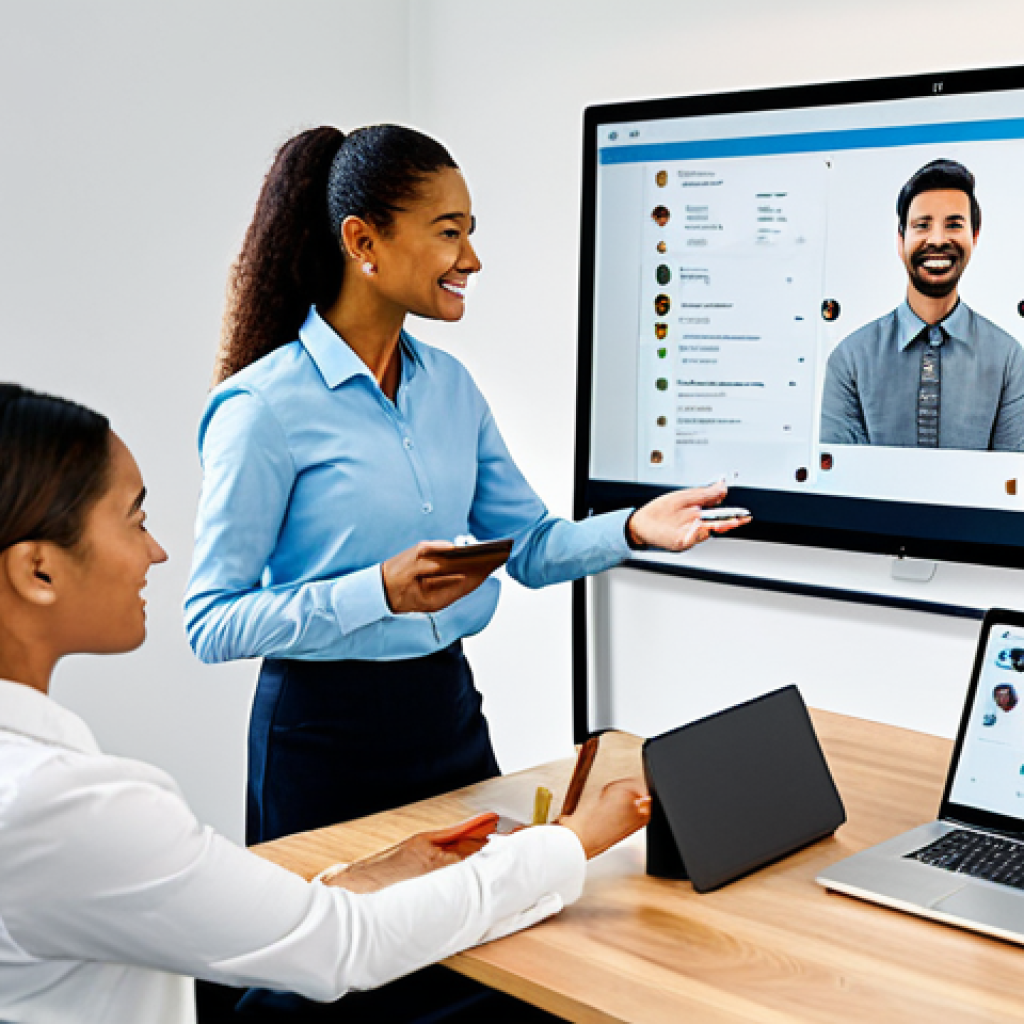 하이브리드 팀 관리 전략 - Streamlined Communication in a Hybrid Workplace**
A diverse team collaborating seamlessly in a mode...