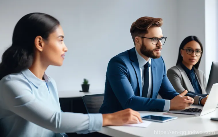 하이브리드 근무의 팀워크 향상을 위한 활동 - **Prompt:** A vibrant, diverse group of young professionals (20s-30s) actively engaged in a dynamic ...